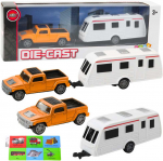 Automobilis su kemperiu Die-Cast, oranžinis