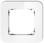 Karlik Elektrotechnik 0-12-IRSZ-1 ICON Universalus vienas suapvalintas rėmas - stiklo efektas (rėmas: baltas dugnas: juodas) 0-12-IRSZ-1