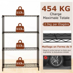 Promotions Sandėliavimo lentyna, 91x35x138.5 cm, juoda, metalas