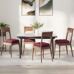 Sėdynių pagalvėlės 4 pcs Vyno raudona 40 x 40 x 12 cm audinys