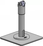 Ergonomic Solutions Base Plate with SP1 200mm pole and Duratilt -Juodas-