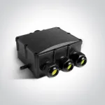 Sujungimo dėžutė, 4 polių, juoda, IP67, 0802D