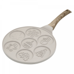Inne Agd Keptuvė do plack&oacute;w, bożonarodzeniowe wzory, aluminiowa, danga nieprzywierająca, smėlio sp., śr.26,5 cm, klausberg, kb-7970
