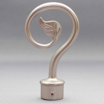 Karnizo užbaigimas LUCCA, metalinis, &scaron;v. matinės sidabro sp., &Oslash; 16 mm, 2 vnt.