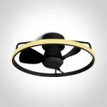 Lubinis &scaron;viestuvas 20W ventiliatorius su dimeriuojamu 28W LED &scaron;viestuvu, juodas, 3000/4000/5500K, 6300A/B/V
