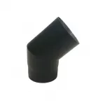 Dūmvada līkums Wadex, melna krās., 180 mm, 45 &deg;