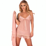Livco Corsetti Sets Livco Corsetti Hyeona Babydoll Set Rose S - Elegant Tulle & Lace Lingerie