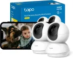Tapo vidaus stebėjimo kamera su pasukimo ir pakėlimo funkcija, Wi-Fi, 1080p, naktiniu matymu, judesio aptikimu, Tapo C200P2 (2 vnt. rinkinys)