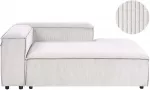 Sofa Beliani Kairysis &scaron;ezlongas ARDAL, Velvetinis, Kreminė spalva
