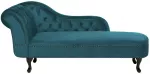 Sofa Beliani Kairysis gultas NIMES, mėlynas veliūras