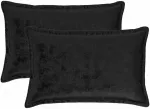 Pagalvėlės užvalkalas 2 pcs HOUTEN Juoda 50 x 80 cm Flanelė