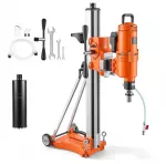 Vevor Deimantinio grąžto gręžimo ma&scaron;ina, sausas/&scaron;lapias, 20-450 mm skersmuo, iki 4500W, su pakreipiamu stovu