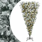 Apverstas dirbtinis Kalėdų eglutė su &scaron;akomis 180 cm 300 LED