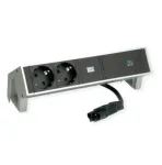 Maitinimo juosta Bachmann DESK 2 2 USB-C lizdai 60 W 0,2 m sidabrinė