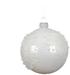 Christmas Tree toy Decoris 053566. baltas. glass