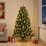 Dirbtinė kalėdinė eglutė su žaisliuku 240 cm 300 LED