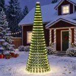 LED Kalėdų medis 270 cm 648 LED &Scaron;ilta balta Plienas Žalia
