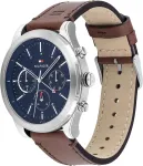 Tommy Hilfiger vyri&scaron;kas laikrodis su rudos odos apyranke