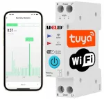 Adelid Tuya Smart relės valdiklis wifi su srovės matavimu energijos skaitiklis 63a