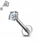 Emigmat Labret Auskaras į Ausį Su Kristalu Ss316l 1,2/6/3