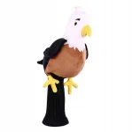 Golfo lazdos galvos apdangalas, dovanų aksesuarai golfo žaidėjui, rudas, 17 cm, rudas