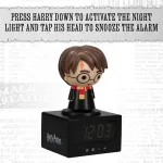 Paladone Harry Potter skaitmeninis žadintuvas - oficialiai licencijuotas, nuotaikos ap&scaron;vietimas su Harry, naktinė lemputė su žadintuvu, kambario dekoracija Potter gerbėjams, juodas