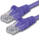 1m Cat 6 ethernet gigabitinis rj45 lan patch kabelis, suderinamas su internetu, mar&scaron;rutizatoriumi, modemu, i&scaron;maniuoju televizoriumi, kompiuteriu ir ne&scaron;iojamuoju kompiuteriu, violetinis - 1 vnt. - 1m