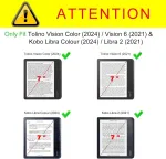 Fintie dėklas Tolino Vision Color / Kobo Libra Color 7 colių el. skaitytuvams