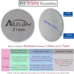Ailelan Puck Strainer 51 mm, 2 vnt., nerūdijantis plienas, espresso sietelis, kavos filtras, kavos aparatams
