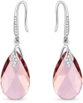 Diamond Sky Jewelry Sidabriniai auskarai moterims DiamondSky &bdquo;Baroque III (Antique Rožinė)&ldquo; su Swarovski kristalais