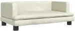 Fotelis Vaiki&scaron;ka sofa, kreminės spalvos, 80x45x30cm, aksomas