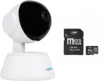 PNI IP720LR, 1080P, 2MP, IP, P2P, PTZ vaizdo stebėjimo kameros komplektas ir pridedama PNI 128GB Micro SD atminties kortelė