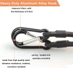 6 elastinių diržų su karabinais rinkinys, 60 cm, 100 cm, 150 cm ilgio bagažo įtempiklis, elastinė juosta su karabinu, plėtiklis su karabinu saulės burėms, tentams, sodui, dviračiui, automobiliui