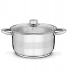 Tadar Luzon plieno puodas su dangčiu, indukcinei kaitlentei, dujinei viryklei, didelis, tvirtas, 24 cm, 5,7 l