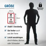 Komma apsaugos vaizdo stebėjimo įspėjamasis ženklas &ndash; atsargiai, vaizdo stebėjimas &ndash; daugiakalbis įspėjamasis ženklas