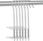 5 rūkymo kabliukų rinkinys, nerūdijančio plieno, skirtas rūkytai žuviai, mėsai, de&scaron;relėms kabinti (21 cm)