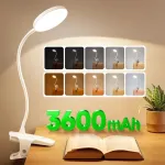 Belaidė Led lempa su spaustuku, 3600mah, 5 ry&scaron;kumo ir spalvos režimai