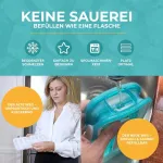Icebreaker Pop 2.0 ledo kubelių padėklas &ndash; gaminkite ir patiekite ledą neliesdami jo &ndash; higieni&scaron;ka ledo talpykla &scaron;aldikliui &ndash; silikoninė talpykla su dangteliu &ndash; ledo kubelių gaminimo aparatas su 18 ledo kubelių