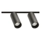 Sieninis &scaron;viestuvas 11W dvigubas &scaron;viestuvas į magnetines sistemas FIT 35 48V, 3000K, DALI, juodas