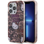 Apple iPhone 13 Pro Hello Kitty dėklas IML Tags Graffiti (HKHCP13LHDGPTP) rožinės spalvos