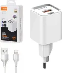 Ldnio USB įkroviklis 20 W PD QC3.0 USB-A &bdquo;Lightning&ldquo; laidas