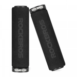 Rockbros BT1001BKBK sponge bicycle handlebar grips - juodos spalvos