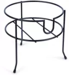 Vilde stiklainio stovas su metaliniu čiaupu, juodas, 20 cm