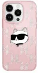 Apple iPhone 13 Karl Lagerfeld dėklas IML Choupette Head & Monogram (KLHCP13MHKLPCHP) rožinės spalvos