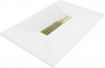 Stačiakampis du&scaron;o padėklas Mexen Toro SMC su sifonu, 140 x 90 cm, Baltas+Gold