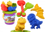 Lean Toys Dinozaurų Smėlio Žaislų Rinkinys su Kibiru ir Formelėmis