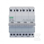 F&F tinklo generatoriaus jungiklis 63A 4P F&F PSA-463 trifazis modulinis DIN bėgis