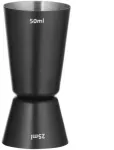 Bar Up Dvipusis batonėlio matas kokteiliams 25 ml 50 ml - juodas