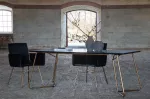 Venture Design Valgomasis stalas, Petra, 75x190x90 cm, Juodas