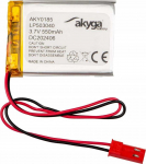 Li-Po baterija LP503040 Akyga AKY0185 3,7 V / 550 mAh PCM JST 2 kontaktų jungtis, 150 mm